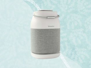 Bionaire True HEPA 360 UV Air Purifier on a blue and white background
