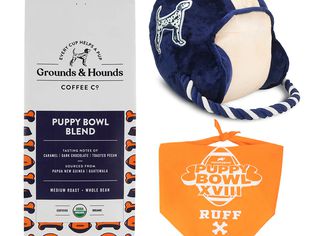 Collage of the Ground & Hounds Puppy Bowl Bundle on a white background