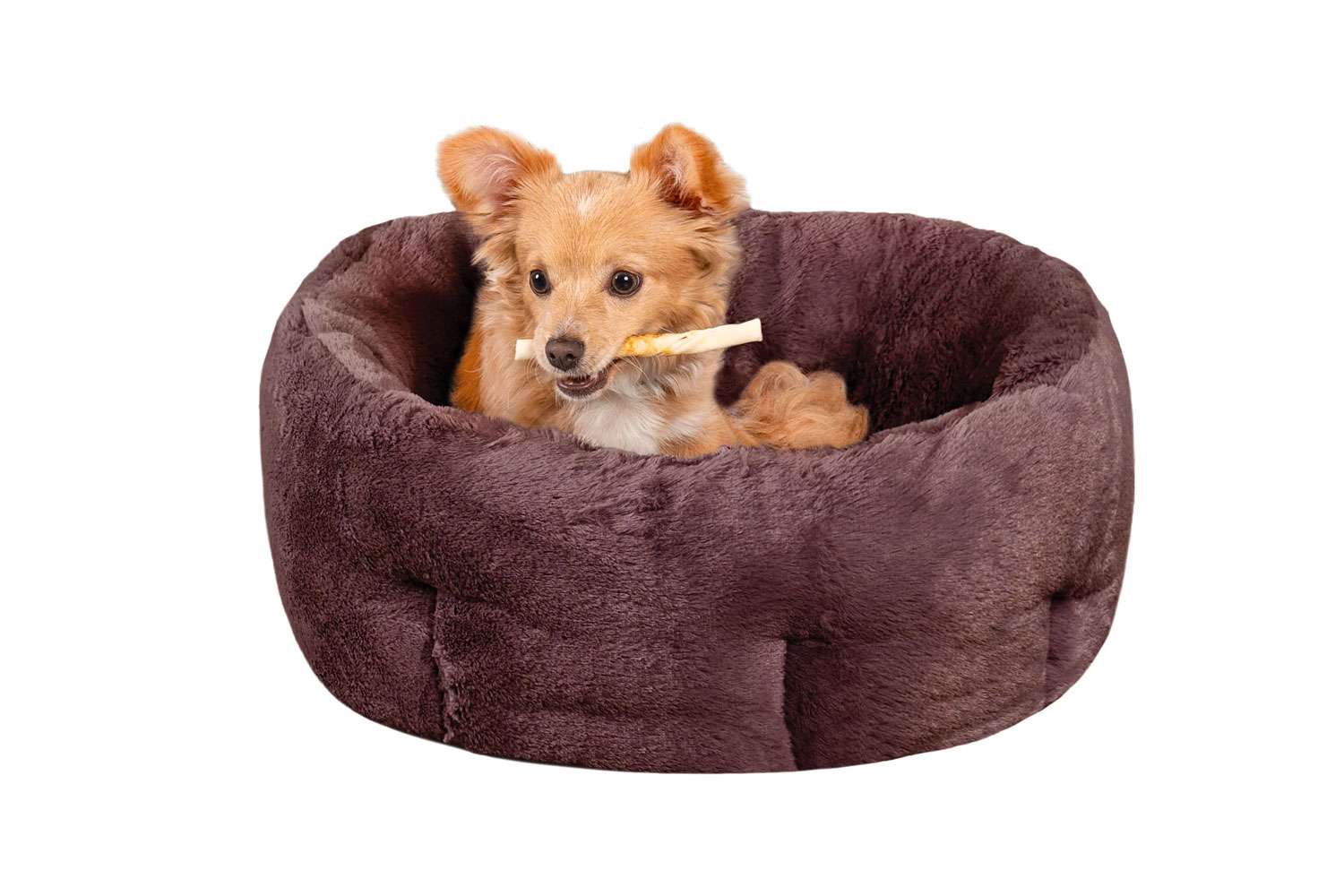 Furhaven Luxe Fur Hi Lo Cuddler Bed