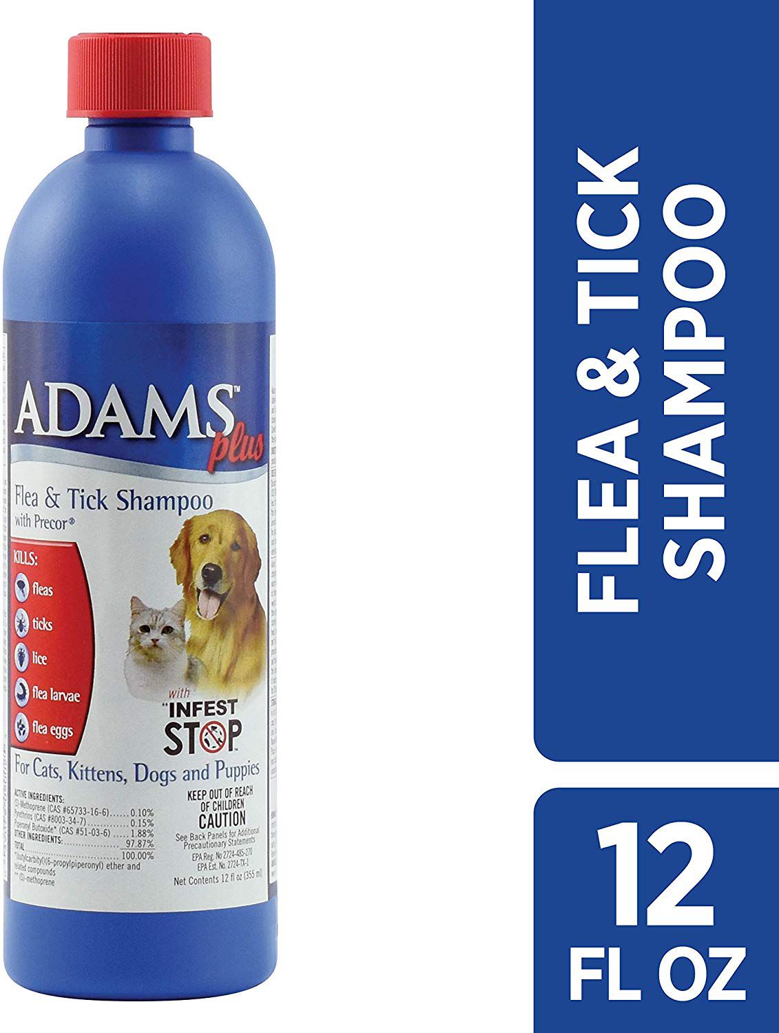 Adams Plus跳蚤&蜱虫洗发水＂width=