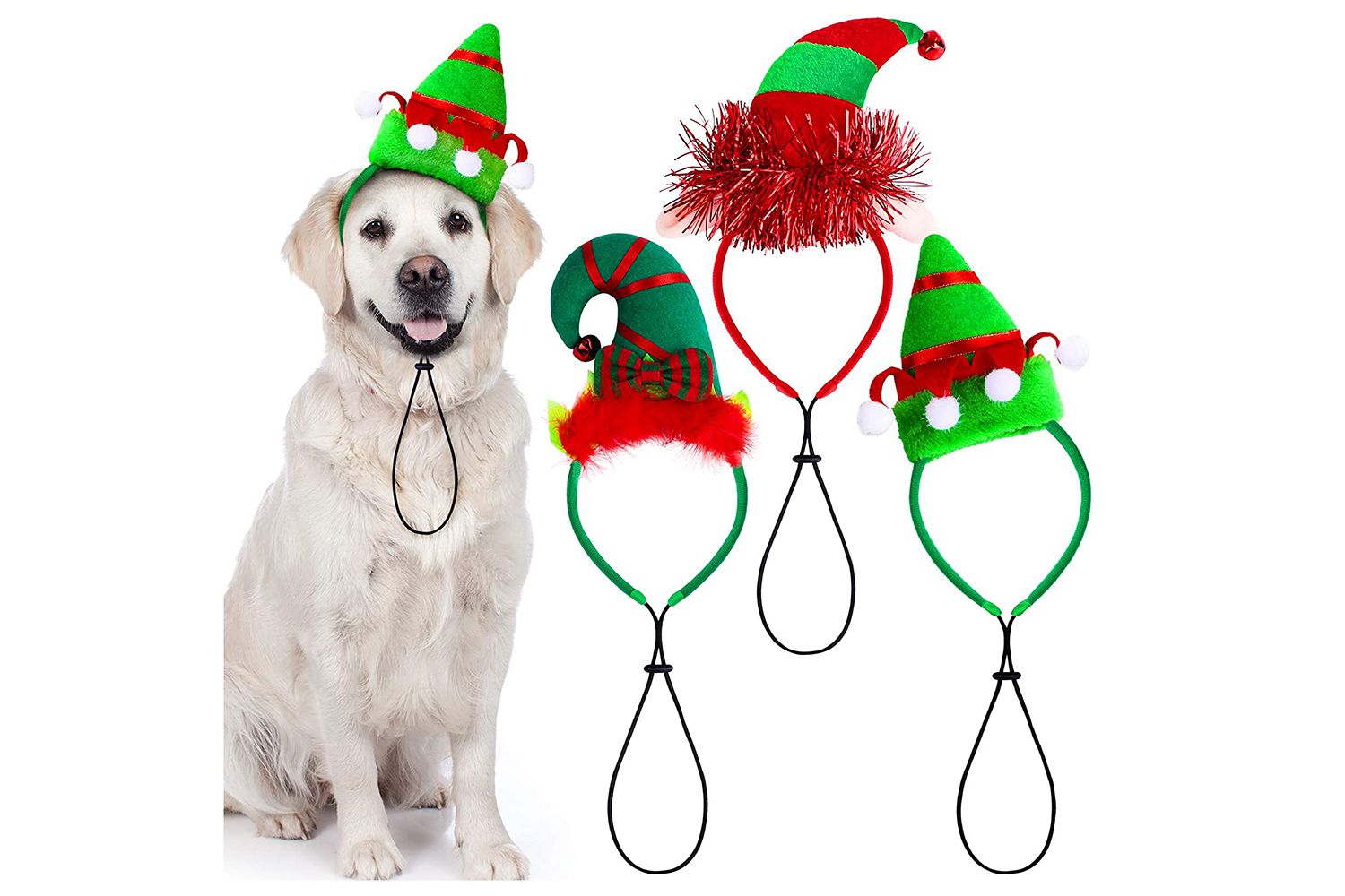 Aneco Christmas Elf Headbands for Dog