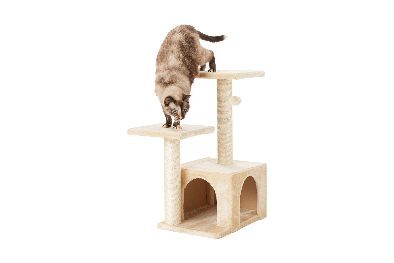 Frisco 28-in Faux Fur Cat Tree & Condo