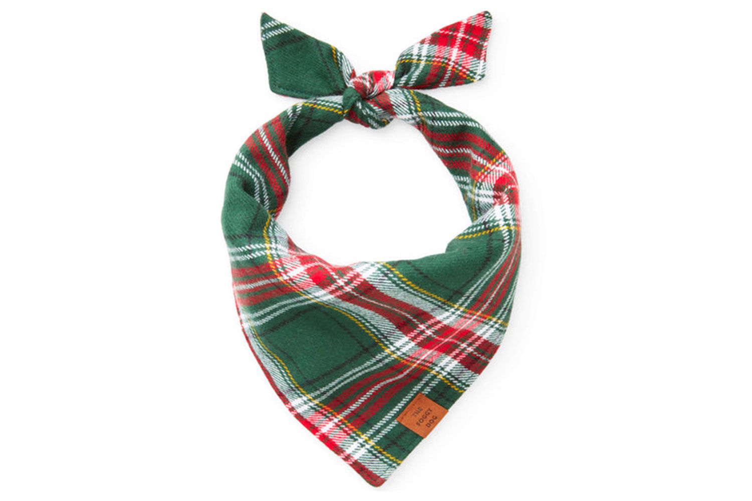 holly jolly flannel dog bandana