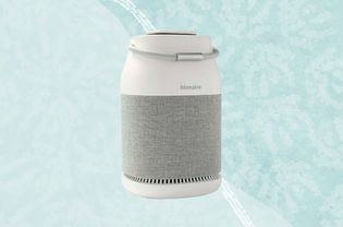 Bionaire True HEPA 360 UV Air Purifier on a blue and white background