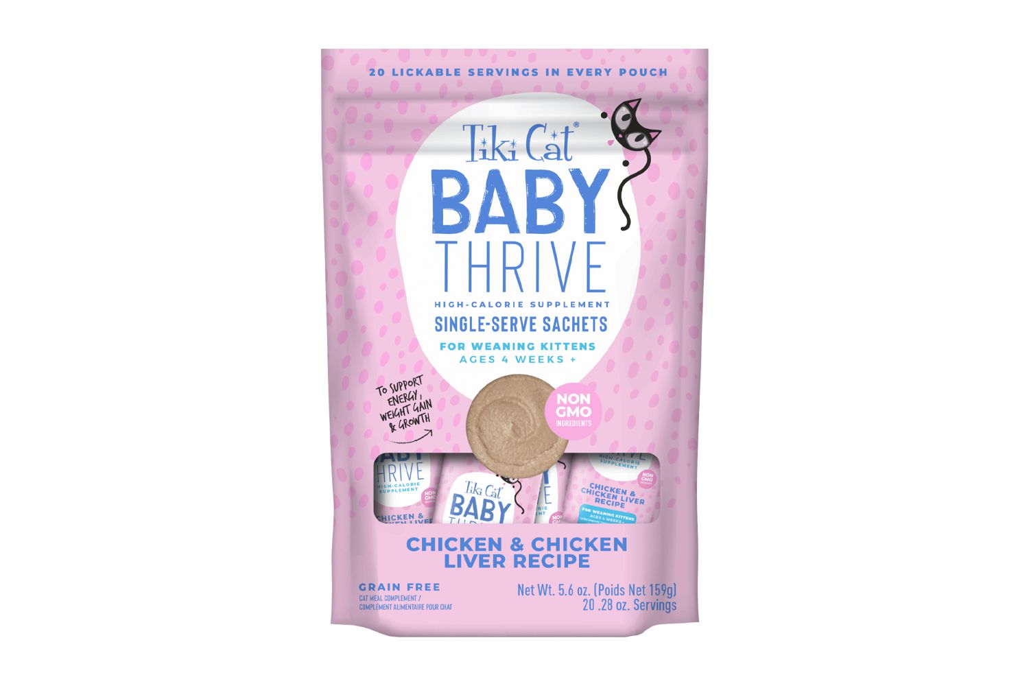 Tiki Pets Cat Baby Thrive Chicken and Chicken Liver Supplement