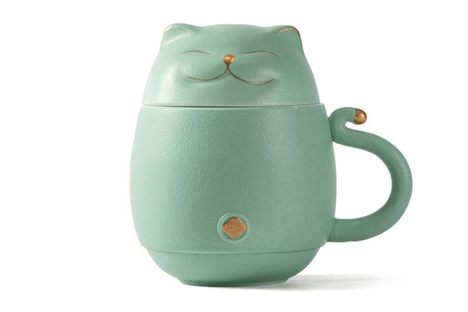 汤品吉祥猫陶瓷茶杯