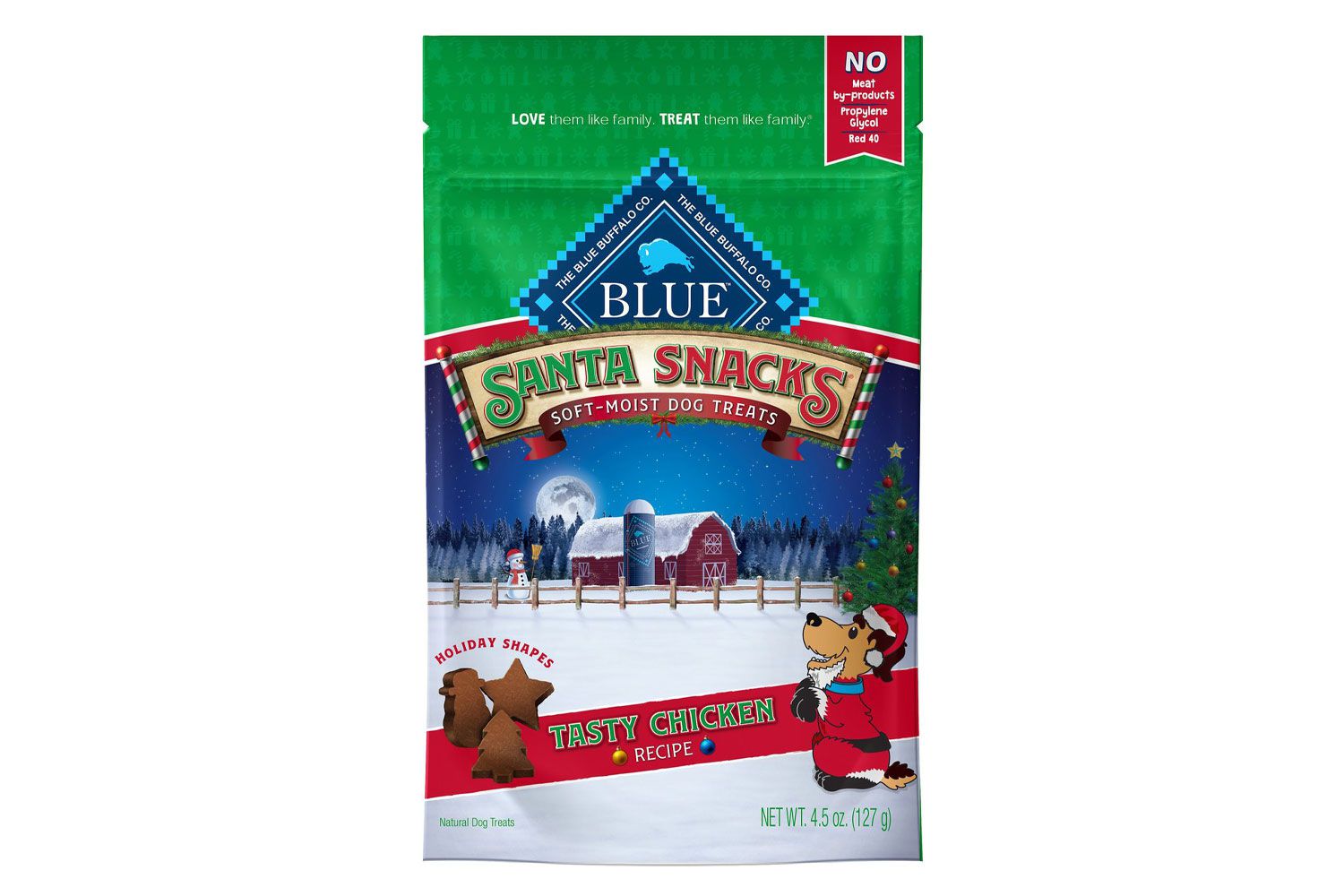 Blue Buffalo Santa Snacks Tasty Chicken Recipe Soft-Moist Dog Treats