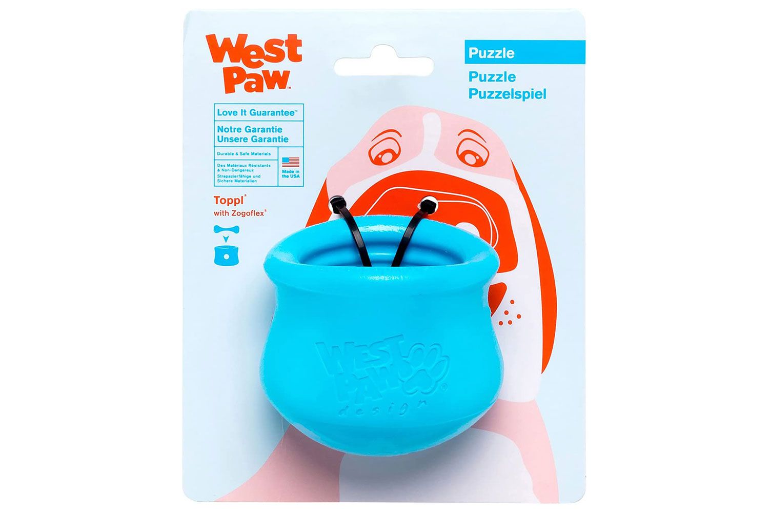 WEST PAW Zogoflex Toppl Treat点胶狗玩具拼图