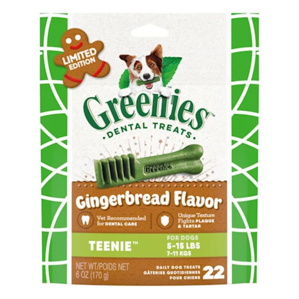 Greenies Teenie Gingerbread Flavor Dental Dog Treats