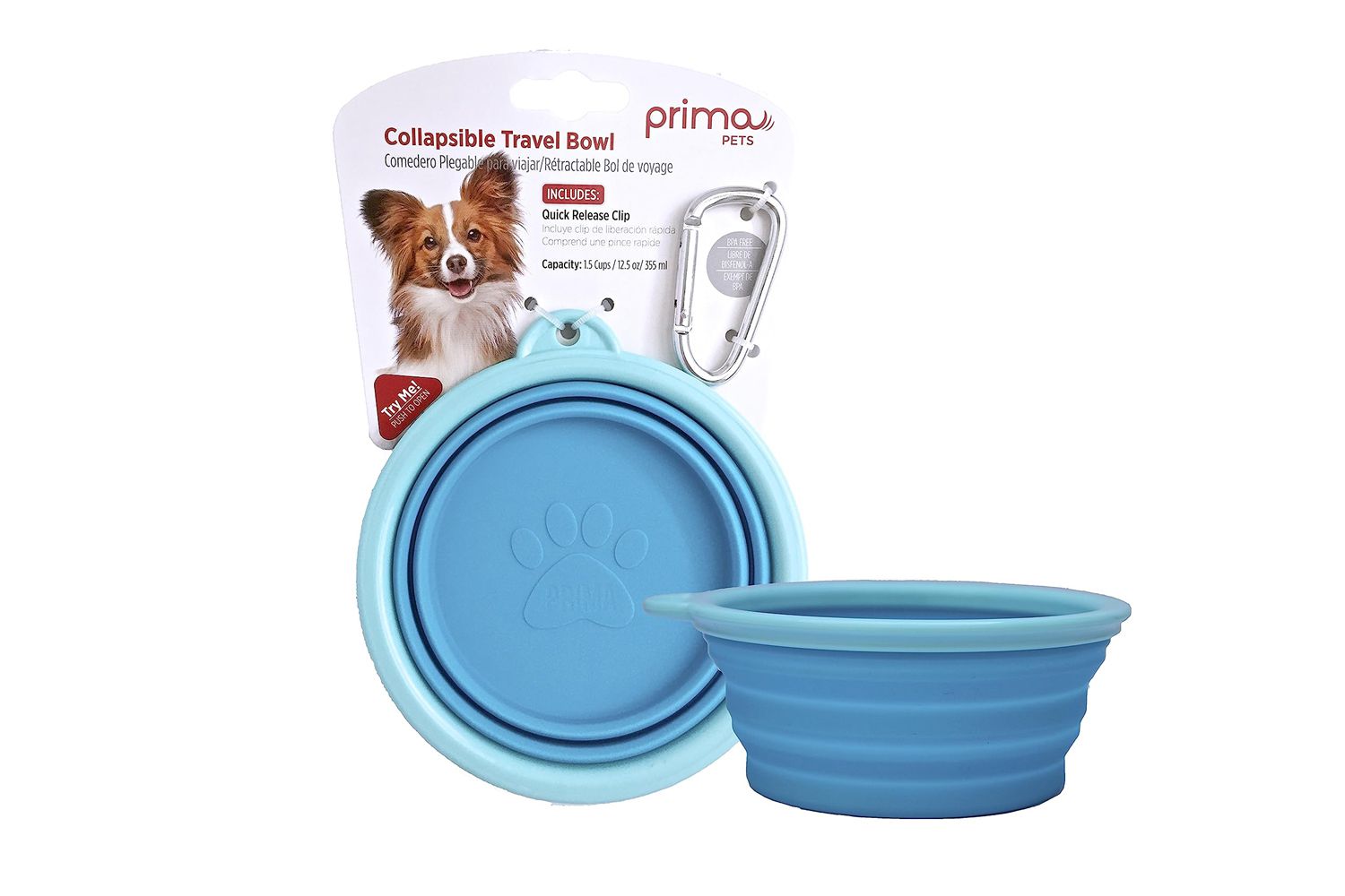 Prima Pets Collapsible Travel Bowl with Carabiner