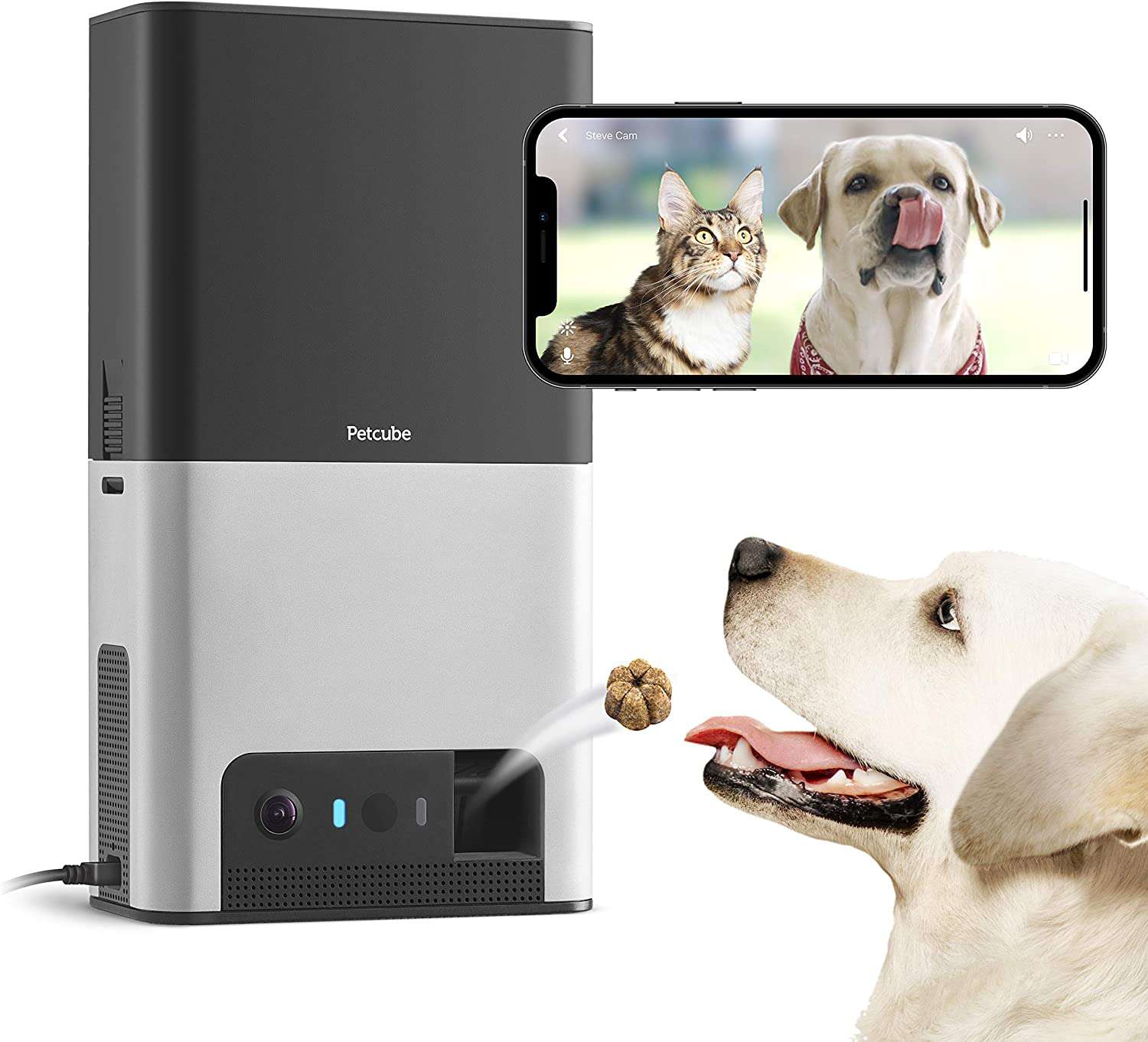 Petcube咬了2个Wi-Fi宠物相机和糖果分配器