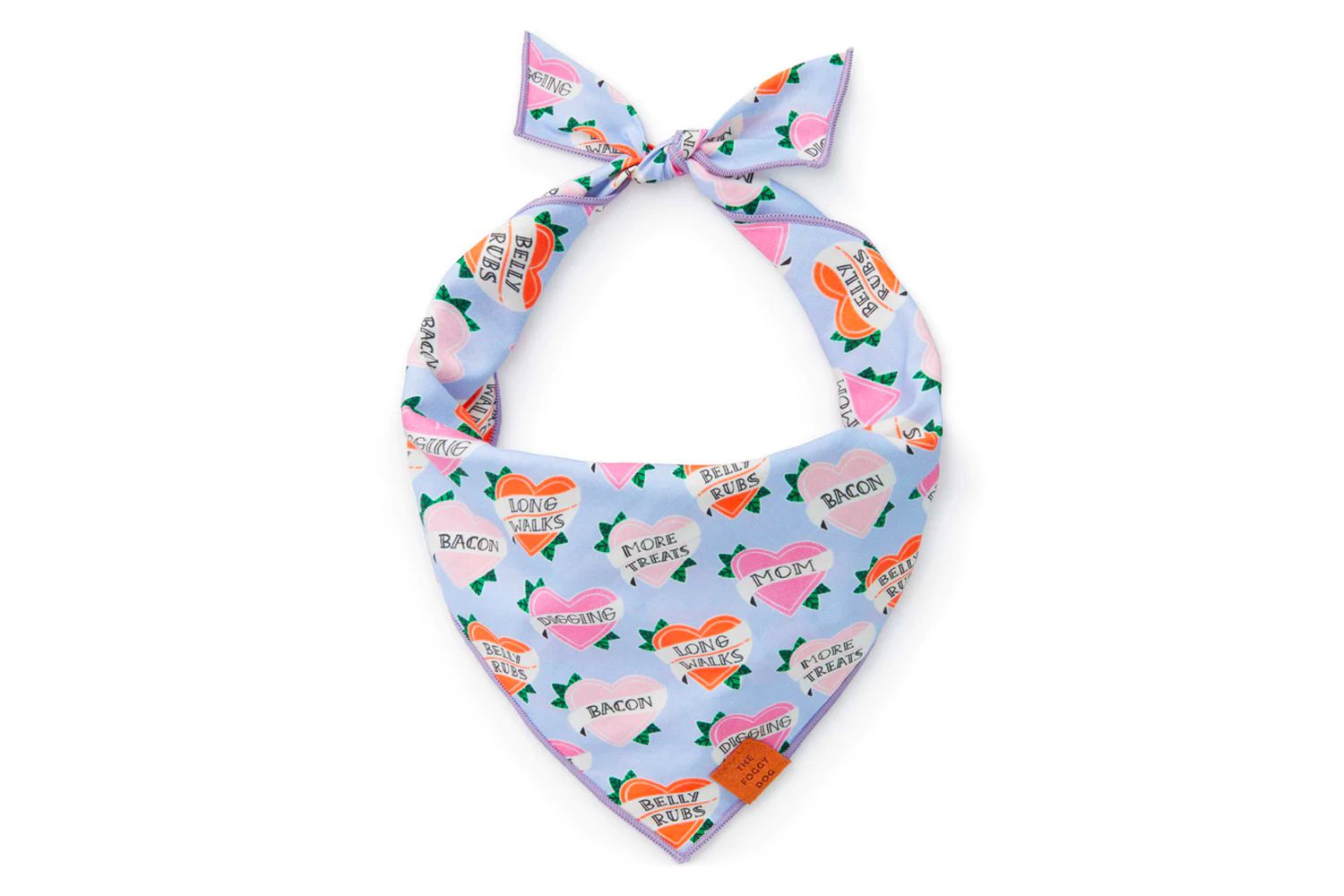 的福格y Dog Love Language Dog Bandana
