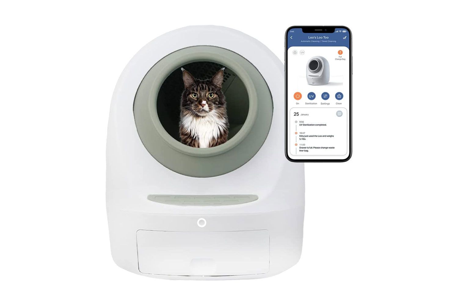 Leo's Loo Too由Smarty Pear设计的自动清洁猫砂盒