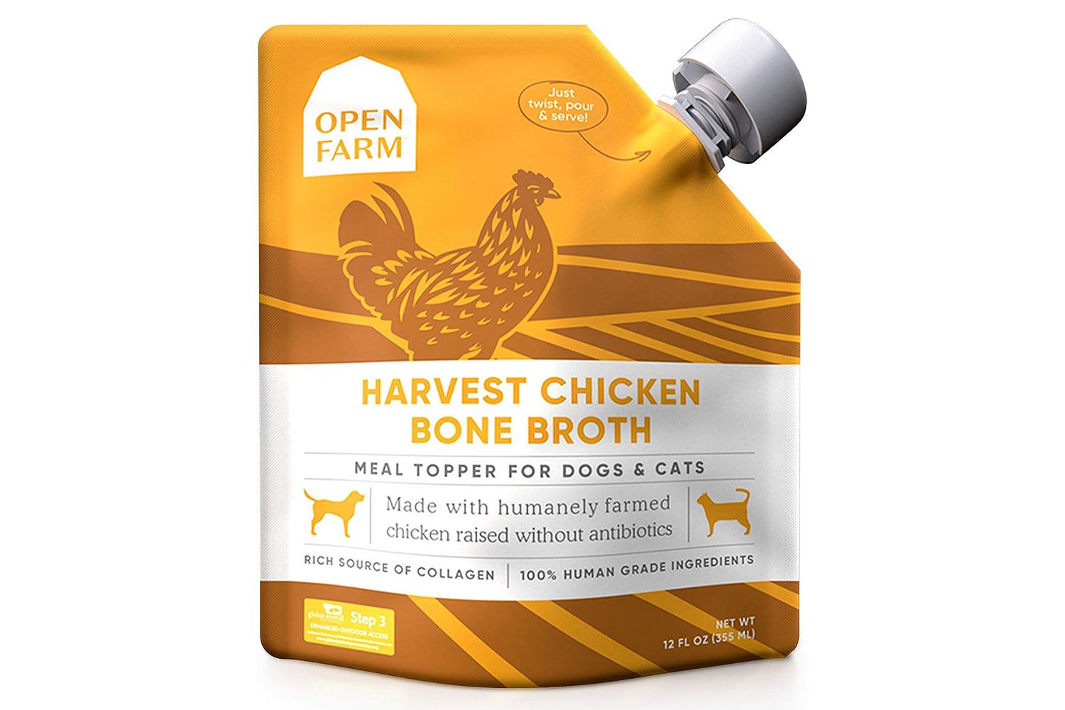 Amazon Open Farm Harvest Chicken Bone Broth for Cats