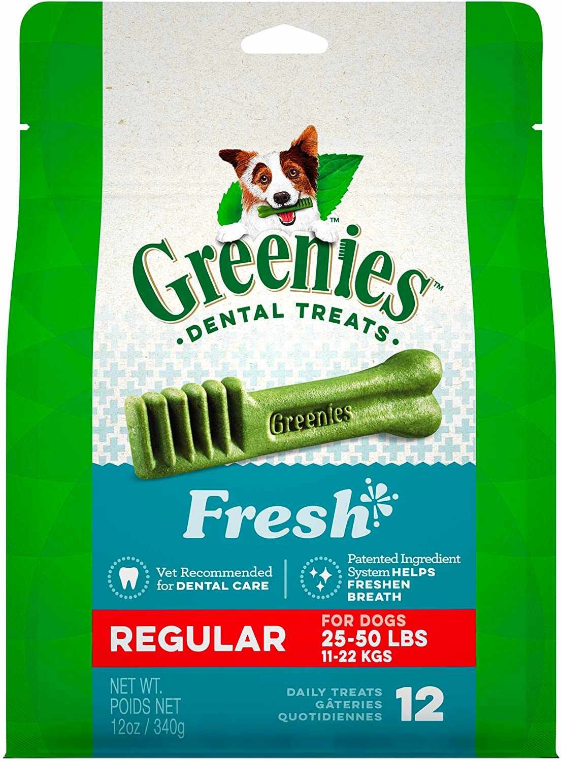 GREENIES常规天然狗牙护理咀嚼
