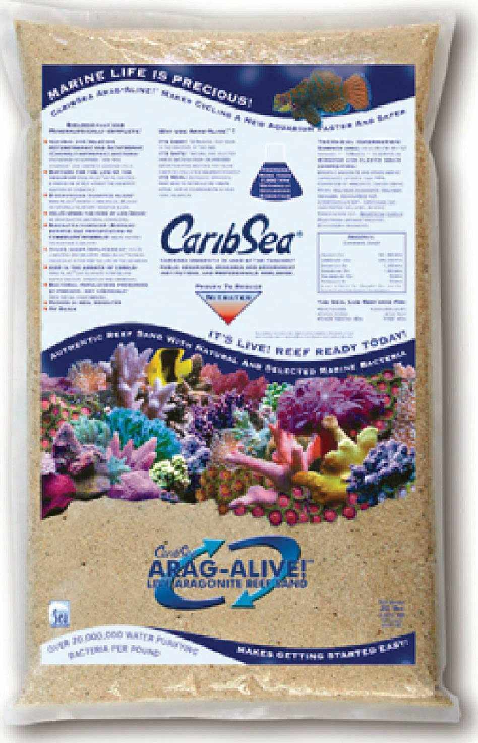 Carib Sea aragag -活的20磅特殊级礁砂