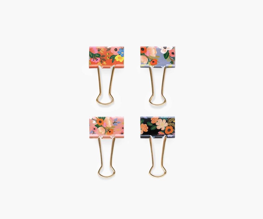 Rifle Paper Co. Lively Floral Binder Clips