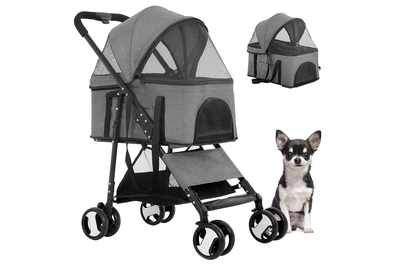 BestPet Pet Stroller Premium 3-in-1 Multifunction Dog Cat Jogger Stroller