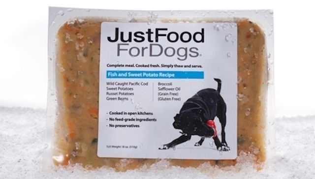 JustFoodForDogs日常饮食鱼和甘薯冷冻狗粮