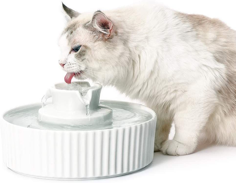 仙王360陶瓷宠物喷泉，高级陶瓷猫咪喷泉